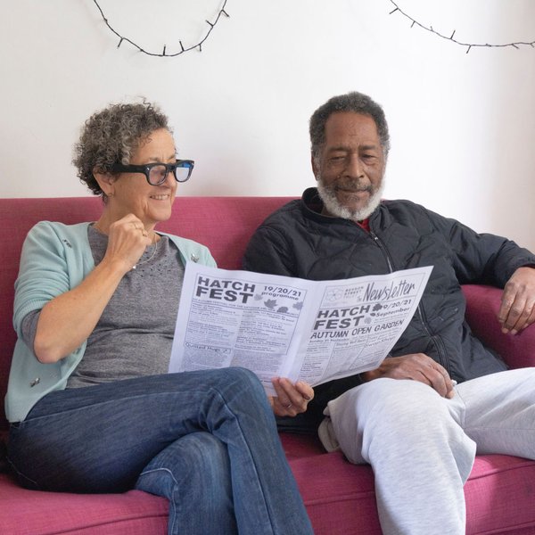 User wearing CrossSense smartglasses